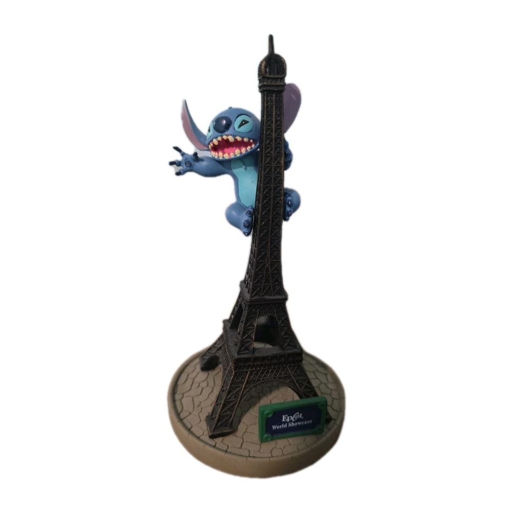 Disney Parks Epcot France Stitch Figurine on Eiffel Tower